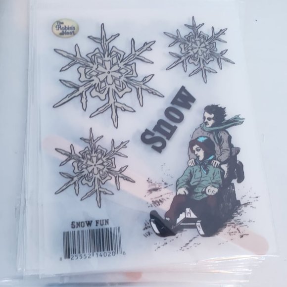 SNOW FUN Transfer Stickers Robin's Nest - Picture 1 of 1